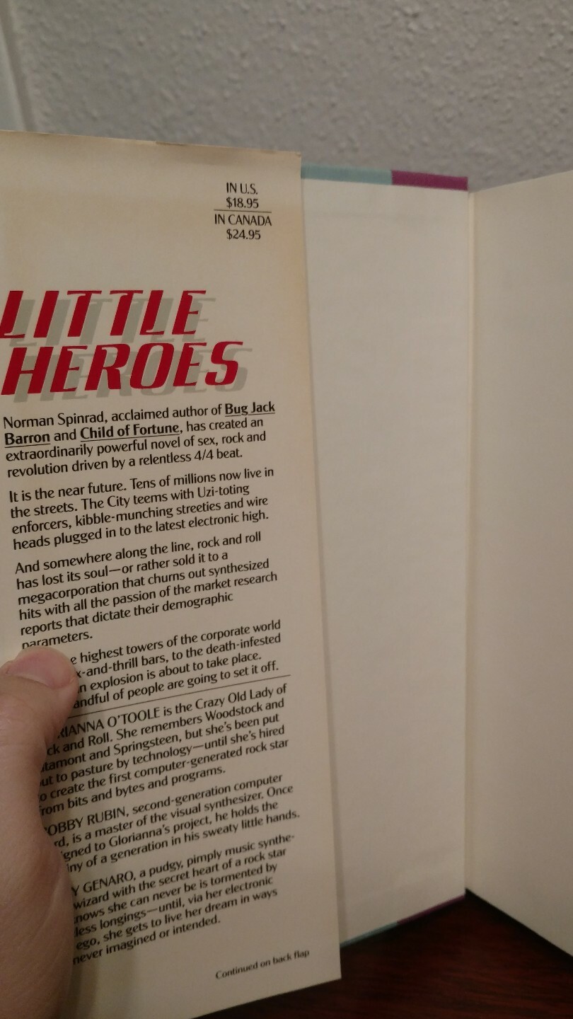 *SIGNED/INSCRIBED* Norman Spinrad LITTLE HEROES 1st Edition/ 1st Printing HCDJ