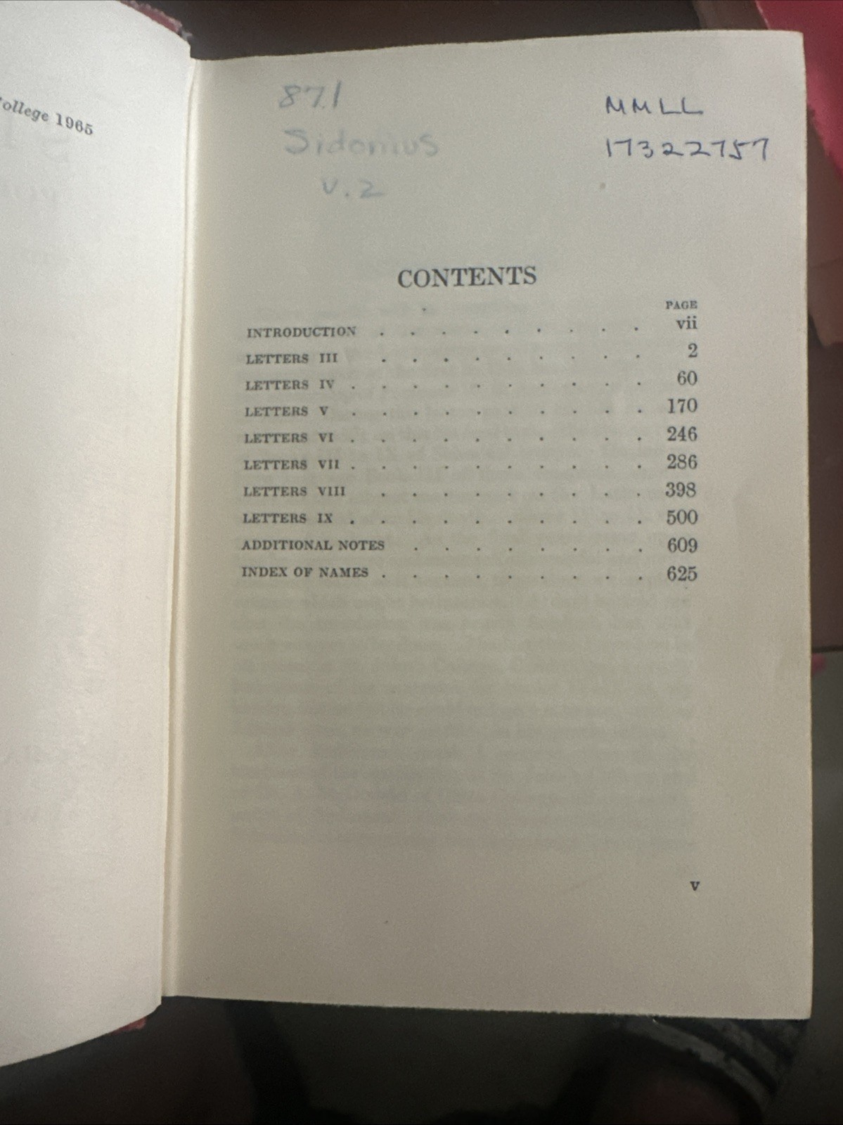 Sidonius; Poems & Letters, 2 Vol. Loeb Classic Library HC DJ Latin & Eng. 1963-5