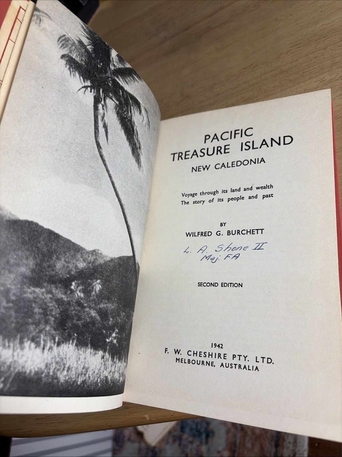 Pacific Treasure Island New Caledonia by Wilfred Burchett 1942 HCDJ