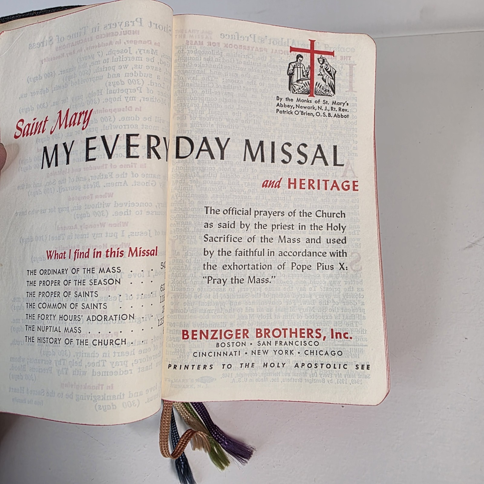 Saint Mary My Everyday Missal And Heritage New York Benziger Brothers Catholic