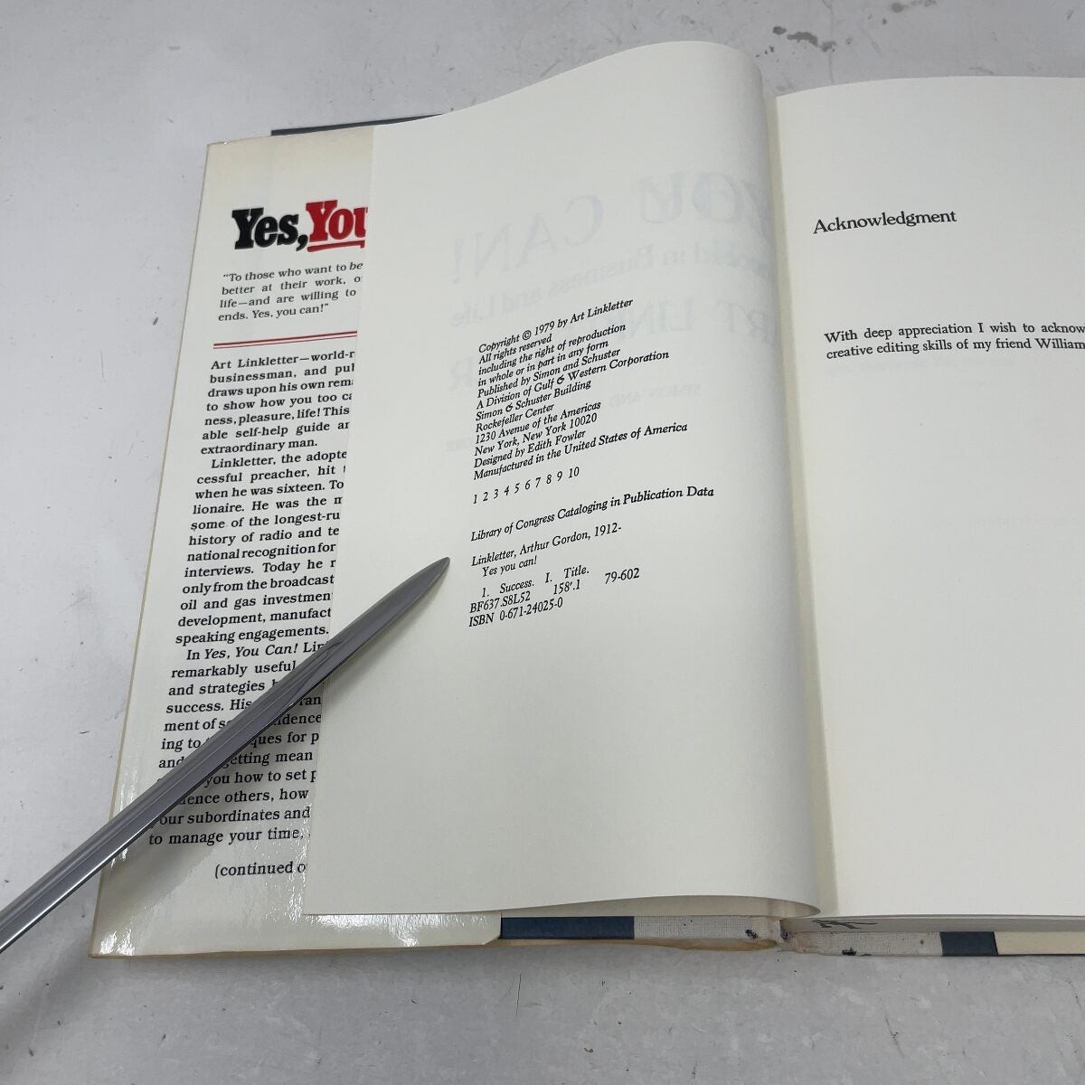 Yes, You Can! by Art Linkletter HC First Edition Like New 1979