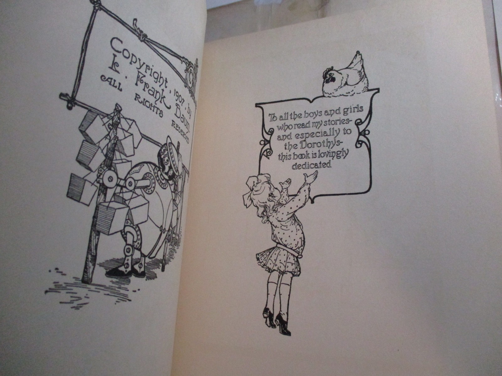 Ozma of Oz, L Frank Baum, Reilly & Lee, Color Art, DJ, 1920s Edition