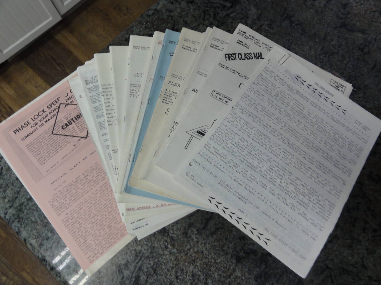 Commodore B128 Lot of 10 CBug Escape Chicago User’s Group 1st Issues 1985 + More