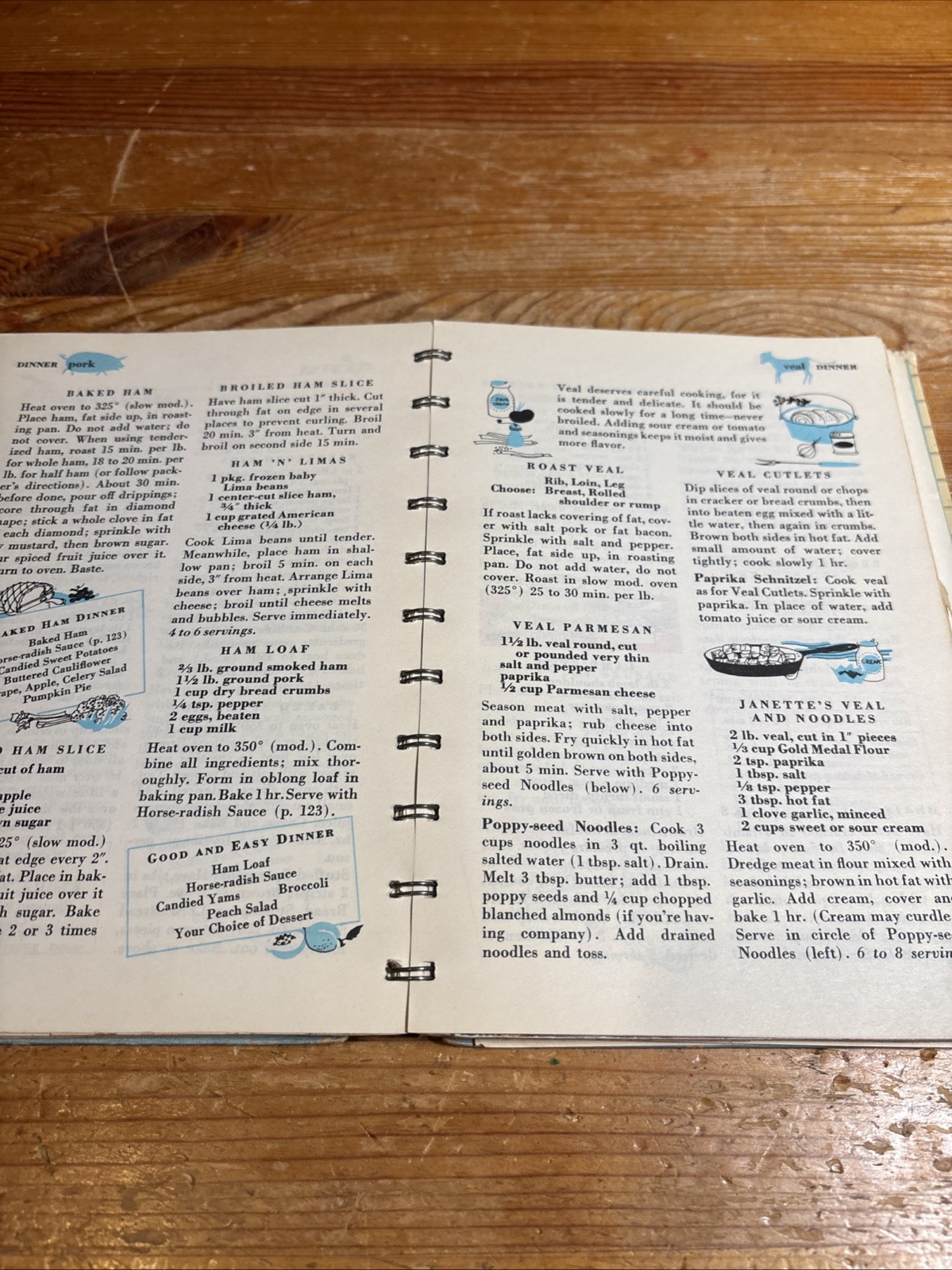 Betty Crocker’s Good And Easy Cook Book 1954 1st Edition Second Printing Spiral