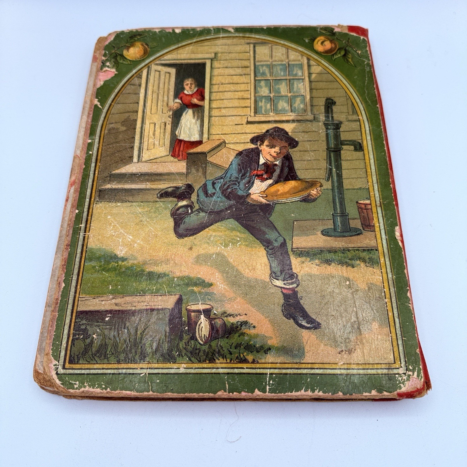 Antique 1888 McLoughlin Bros Apple Pie ABC Victorian Board Book Chromolithograph