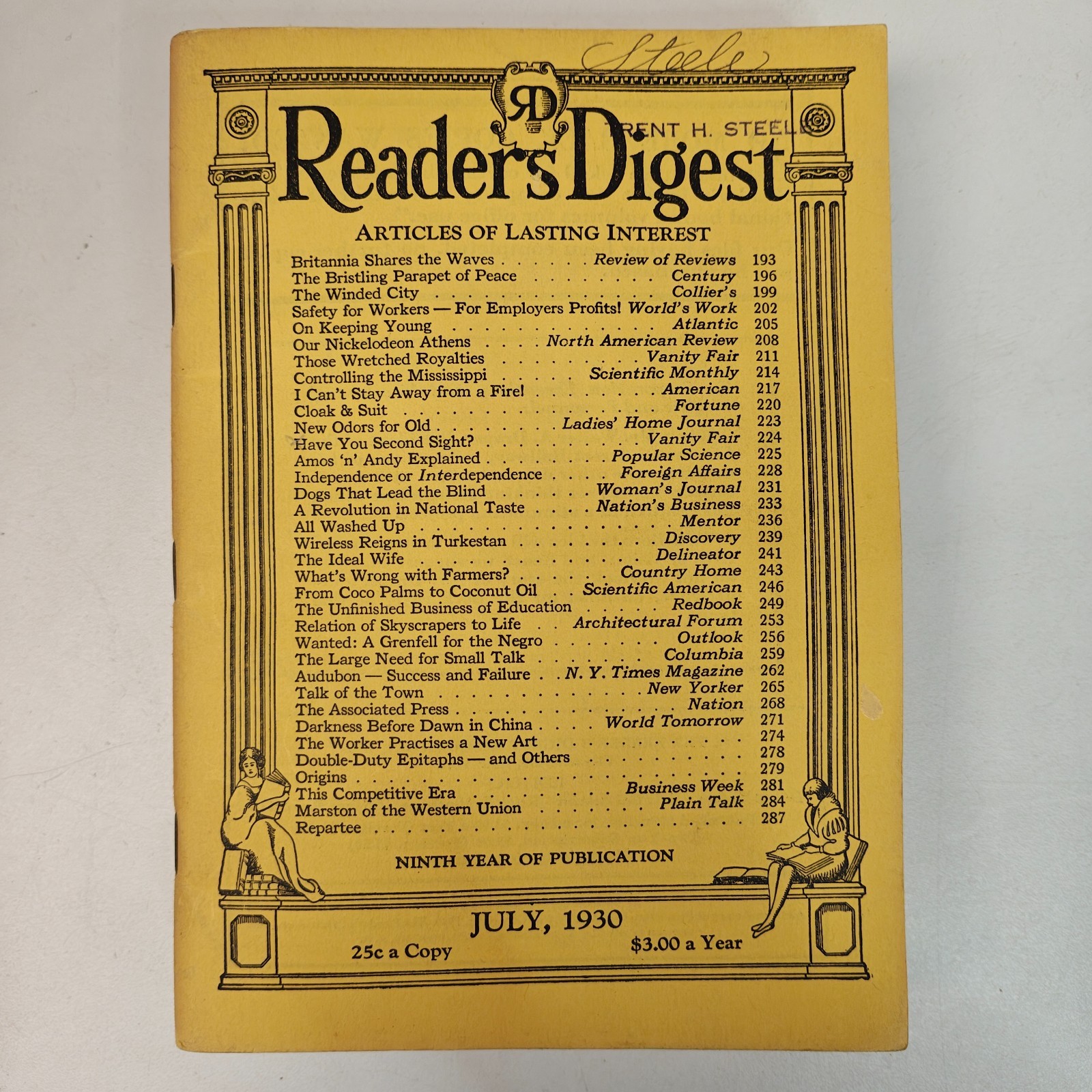 1930 Reader’s Digest Complete Annual Set 12 Issues Jan-Dec Vintage Magazines Lot