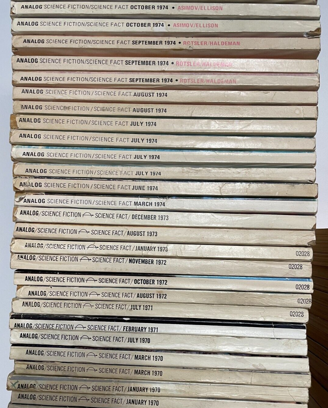 10X Random Mix Analog Science Fiction & Fact Magazine Back Issues Lot 1970s+