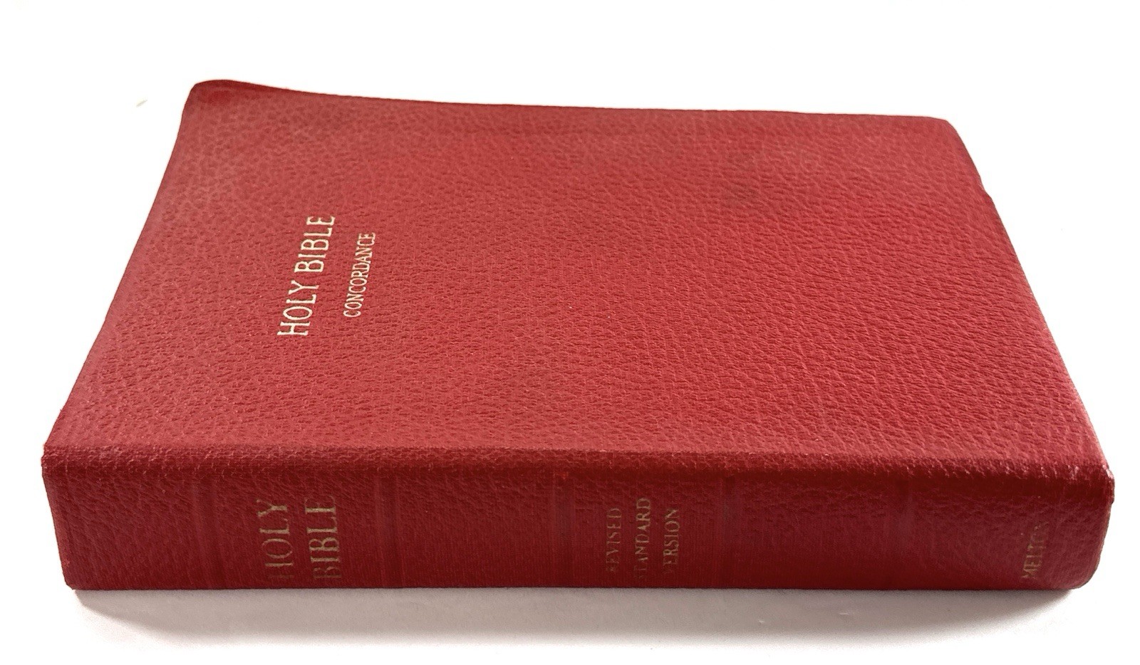 1952 Holy Bible Concordance Revised Standard Version RSV Red Faux Leather Melton