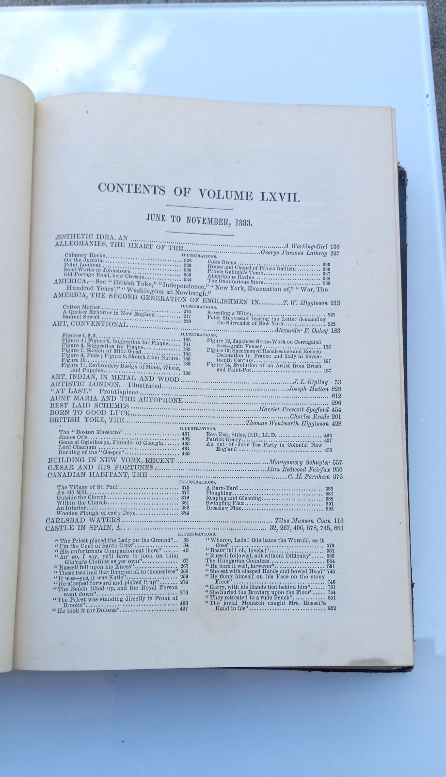 Harper’s New Monthly Magazine 1883 June- November Volume LXVII (67)