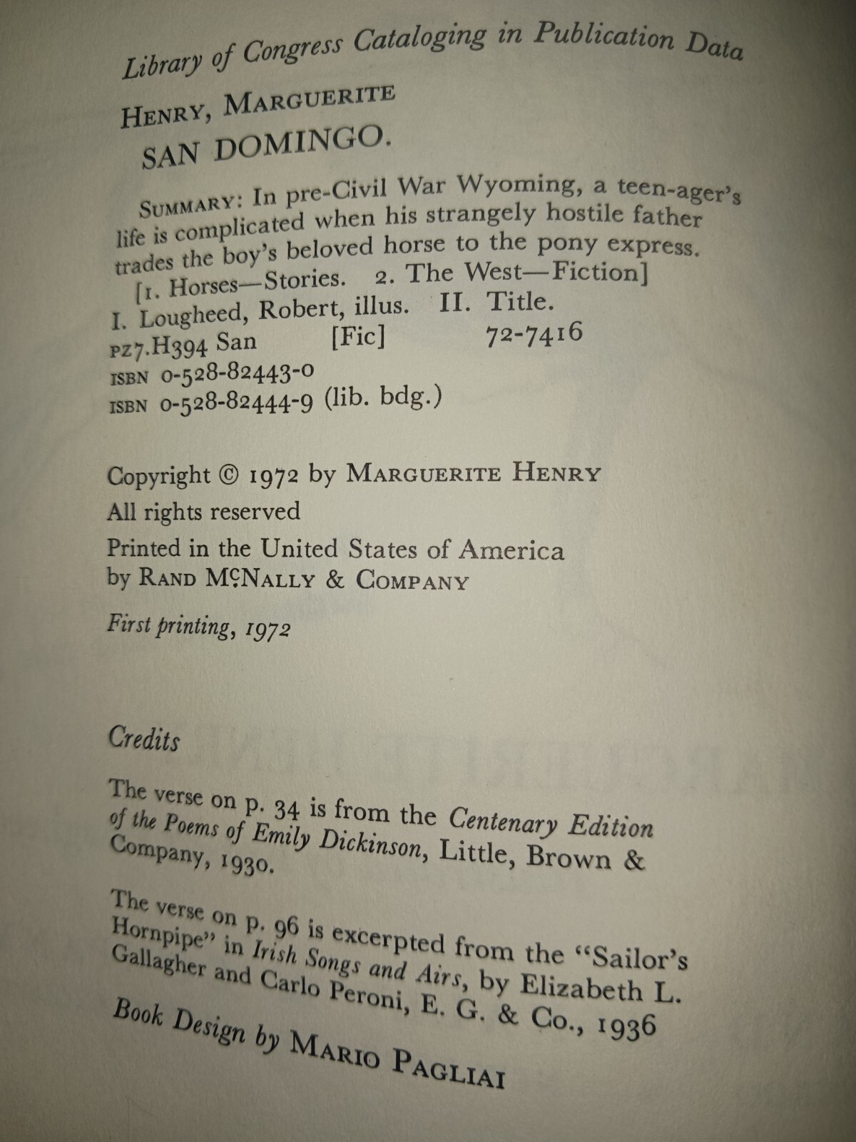 Signed and Inscribed 1st Edition 1st Printing Copy Of Book San Domingo