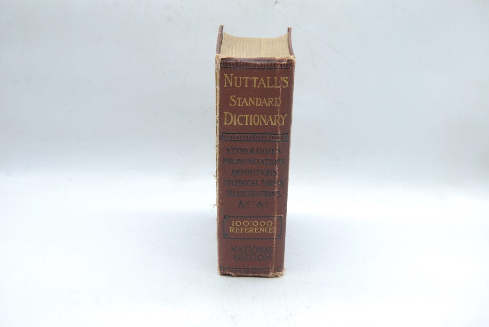 Rare Vintage Nuttalls Standard Dictionary English Language 1906 Hardcover Book