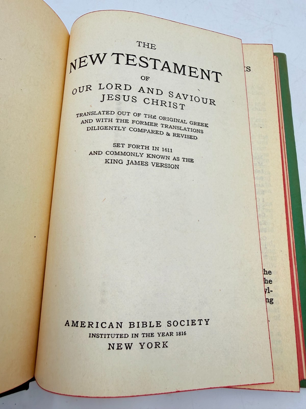1951 New Testament KJV American Bible Society Hardcover w/DJ – Korean Issue