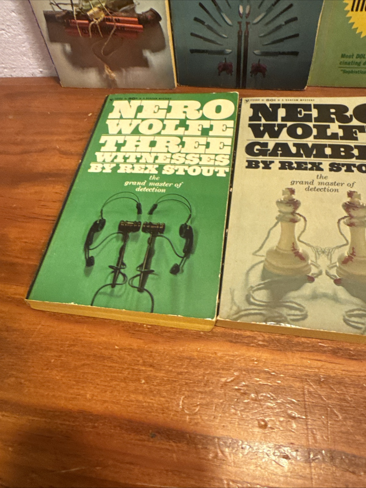 Rex Stout Book Lot (7) 1960’s 1970’s Bantam Books Gambit Three Witnesses ….