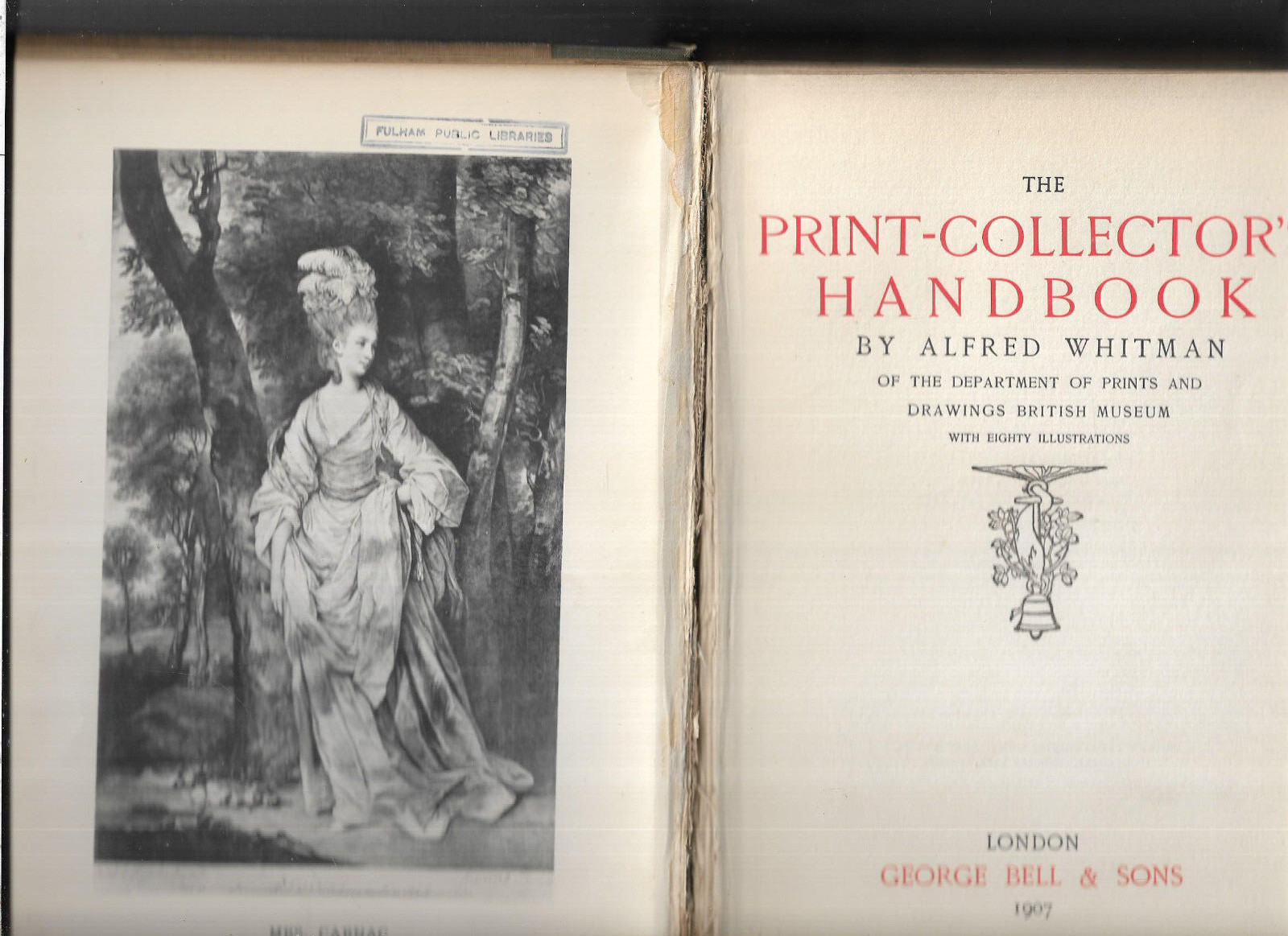 Antique Book The Print Collector’s Handbook by A Whitman 1907 illustrated