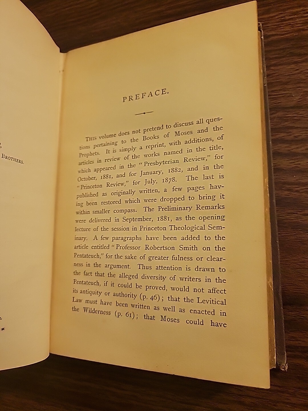 MOSES AND THE PROPHETS 1883 NICE CONDITION