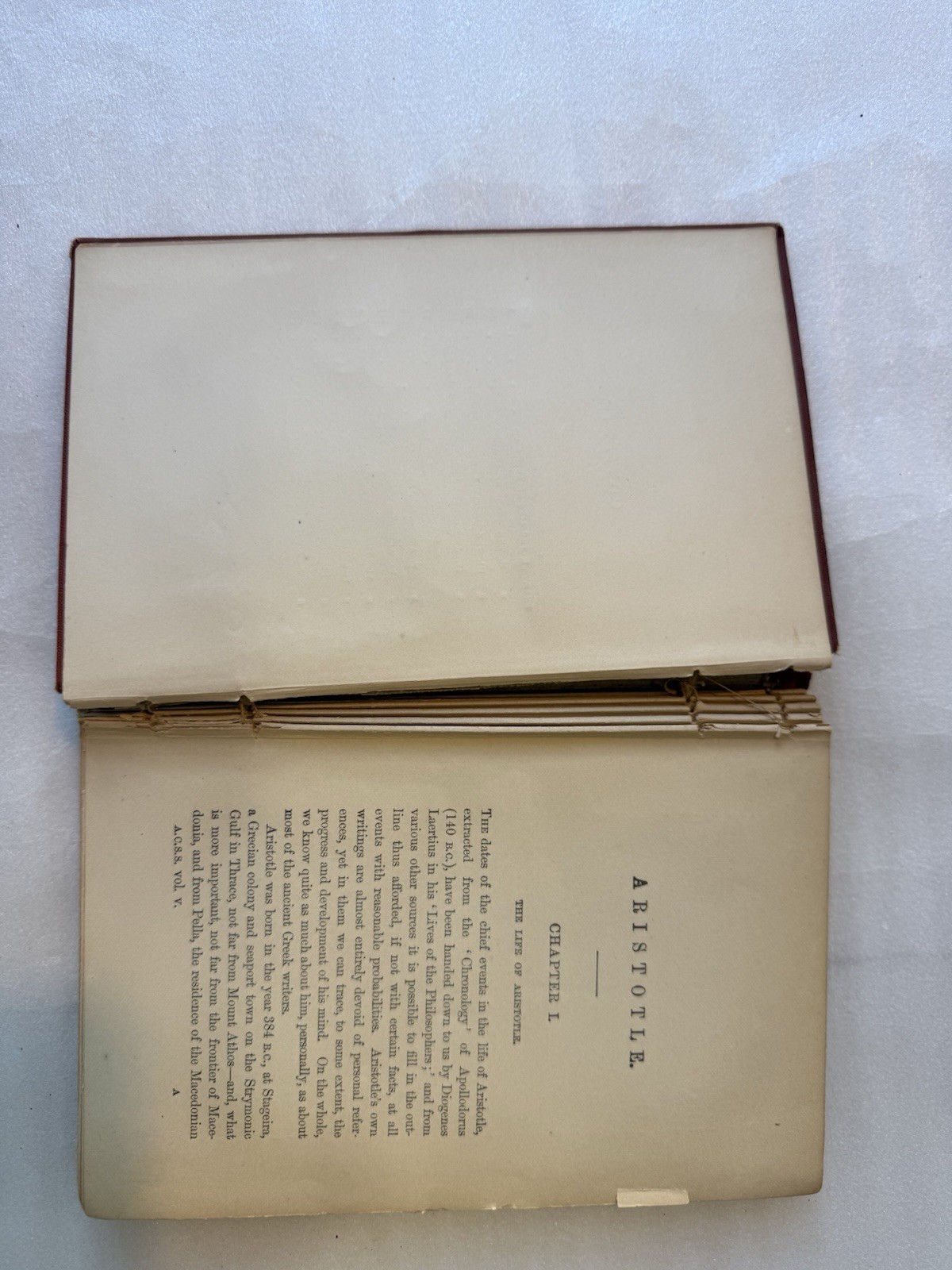 Antique 1890 Aristotle Book – Ancient Classics Rev. W. Lucas Collins Signed