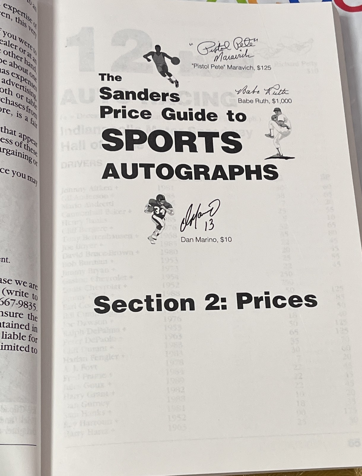 Sanders Price Guide to Sports Autographs 1994 Edition 1st Paperback Book 484 Pgs