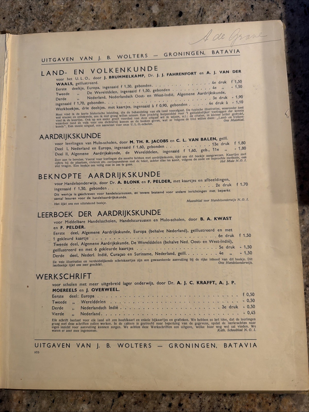 Vintage Kleine Schoolatlas der gehele aarde 1938 – Netherlands World Atlas