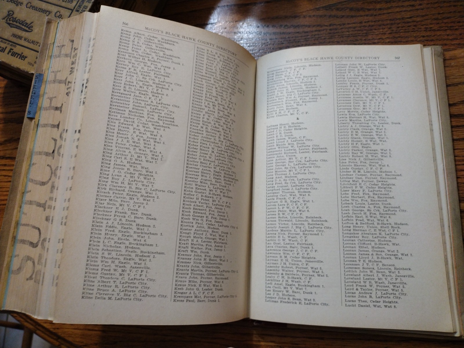 McCoy’s Waterloo & Black Hawk County Directory Buyer’s Guide 1922-23 611 pages
