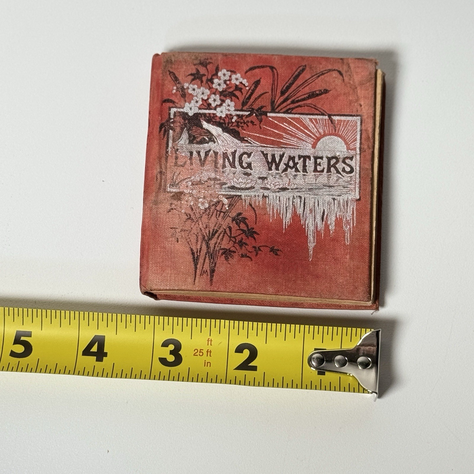 Rare Antique 1885 Miniature Book Living Waters E.P. Dutton Victorian Devotional
