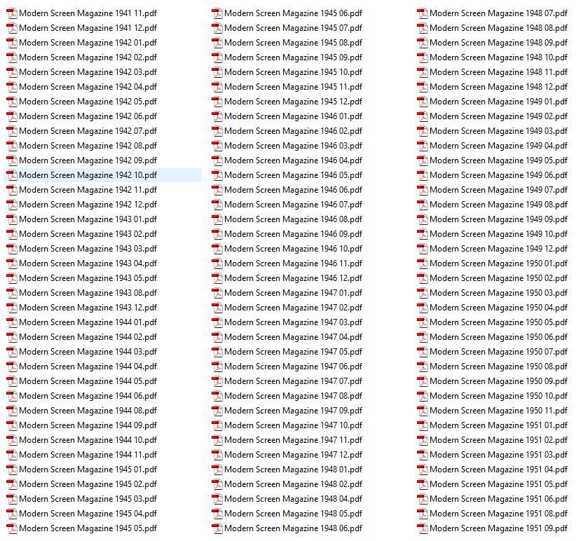MODERN SCREEN MAGAZINE 320 Unique Issue Collection On USB Thumb Drive
