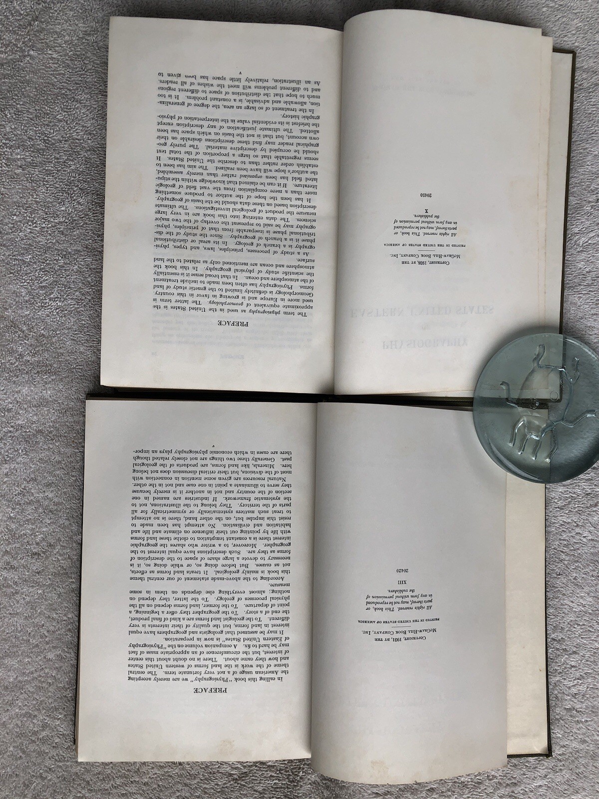 Two books, Physiography of Western & Eastern United States Nevin Fenneman, 1930s