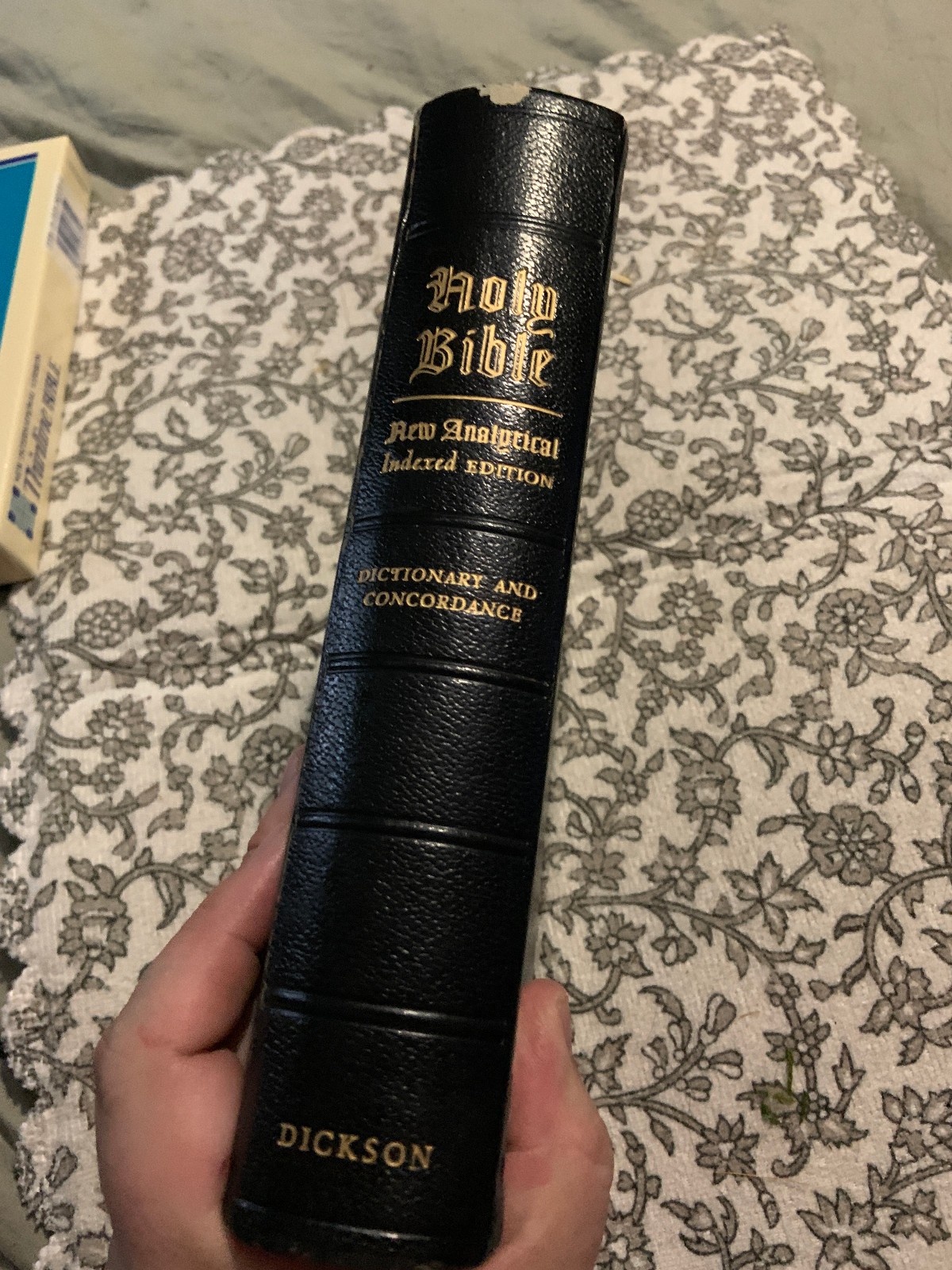 Holy Bible New Analytical Indexed Edition Dickson KJV Black MOROCCO Leather 1950