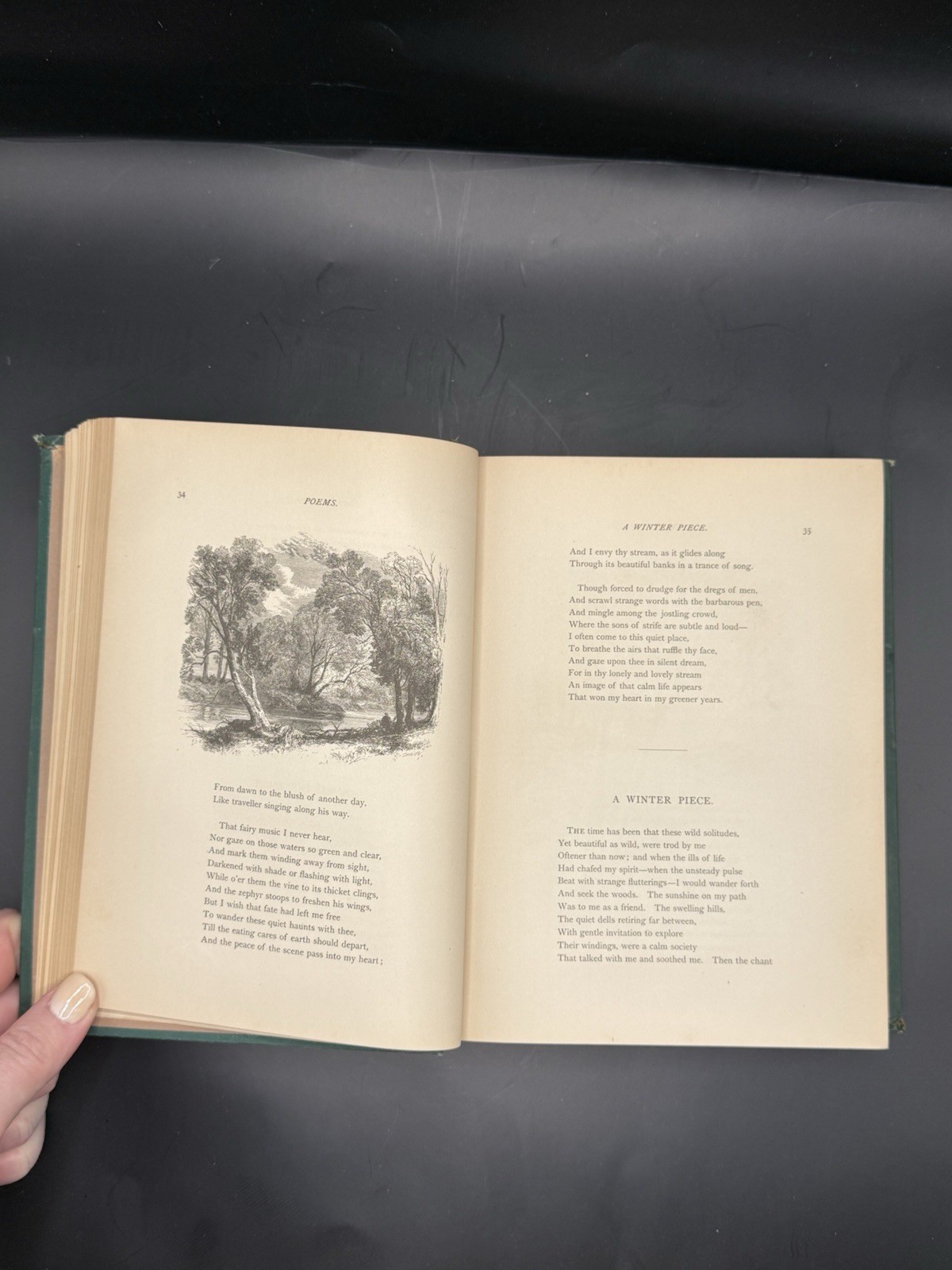 Antique Book Of Poetry Beautiful Cover Bryant’s Poetical Works 1878 Gold Leaf ￼