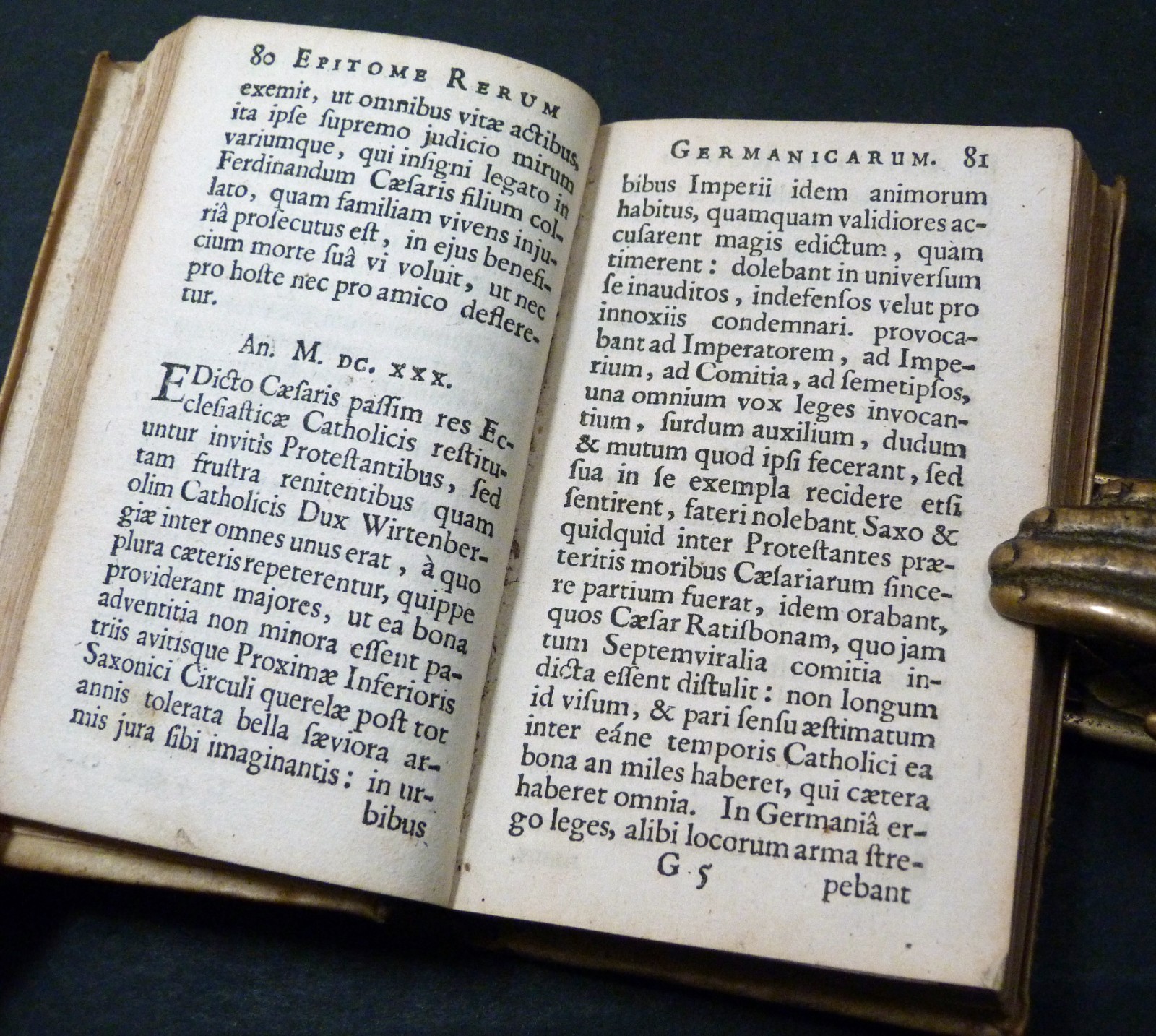 1644 vellum THIRTY YEARS WAR Leonhard Pappus Epitome Rerum Germanicarum HISTORY