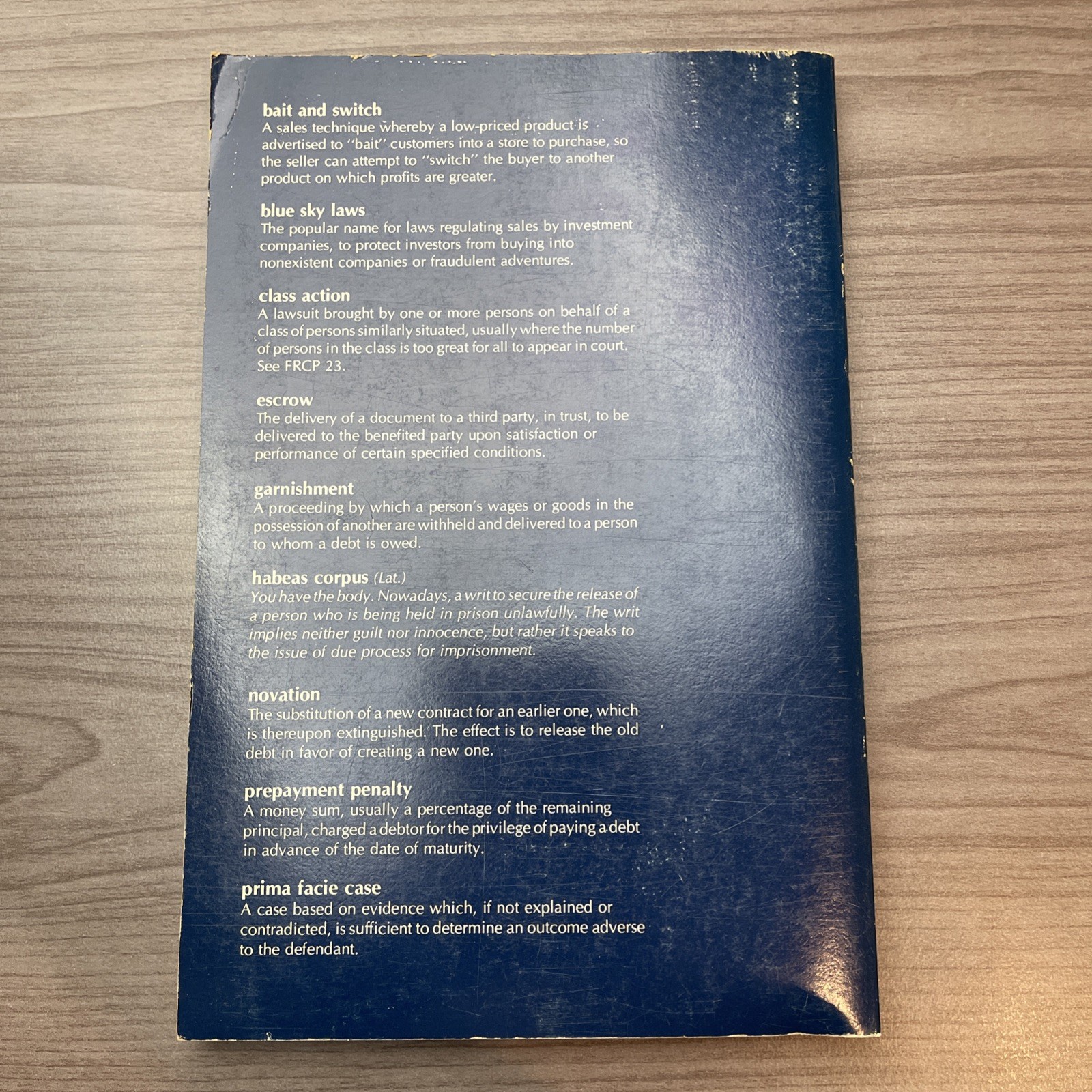 Dictionary of Law – Running Press – 1976 – Large Type Edition