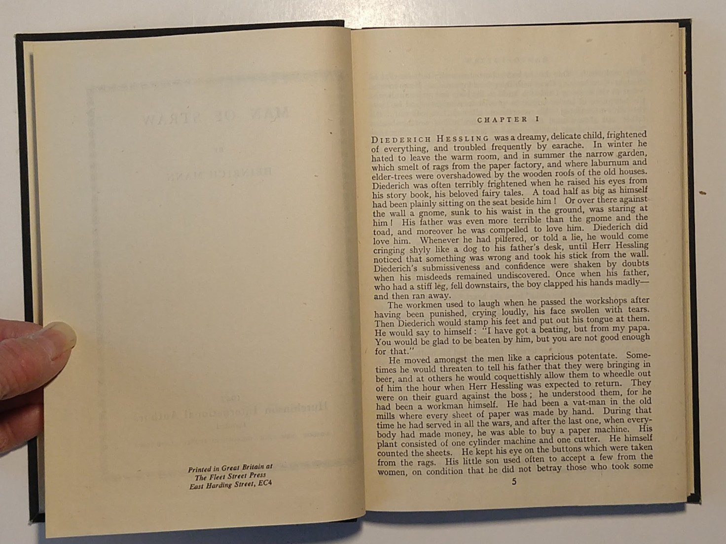 Man Of Straw by Heinrich Mann 1947 UK edition, English