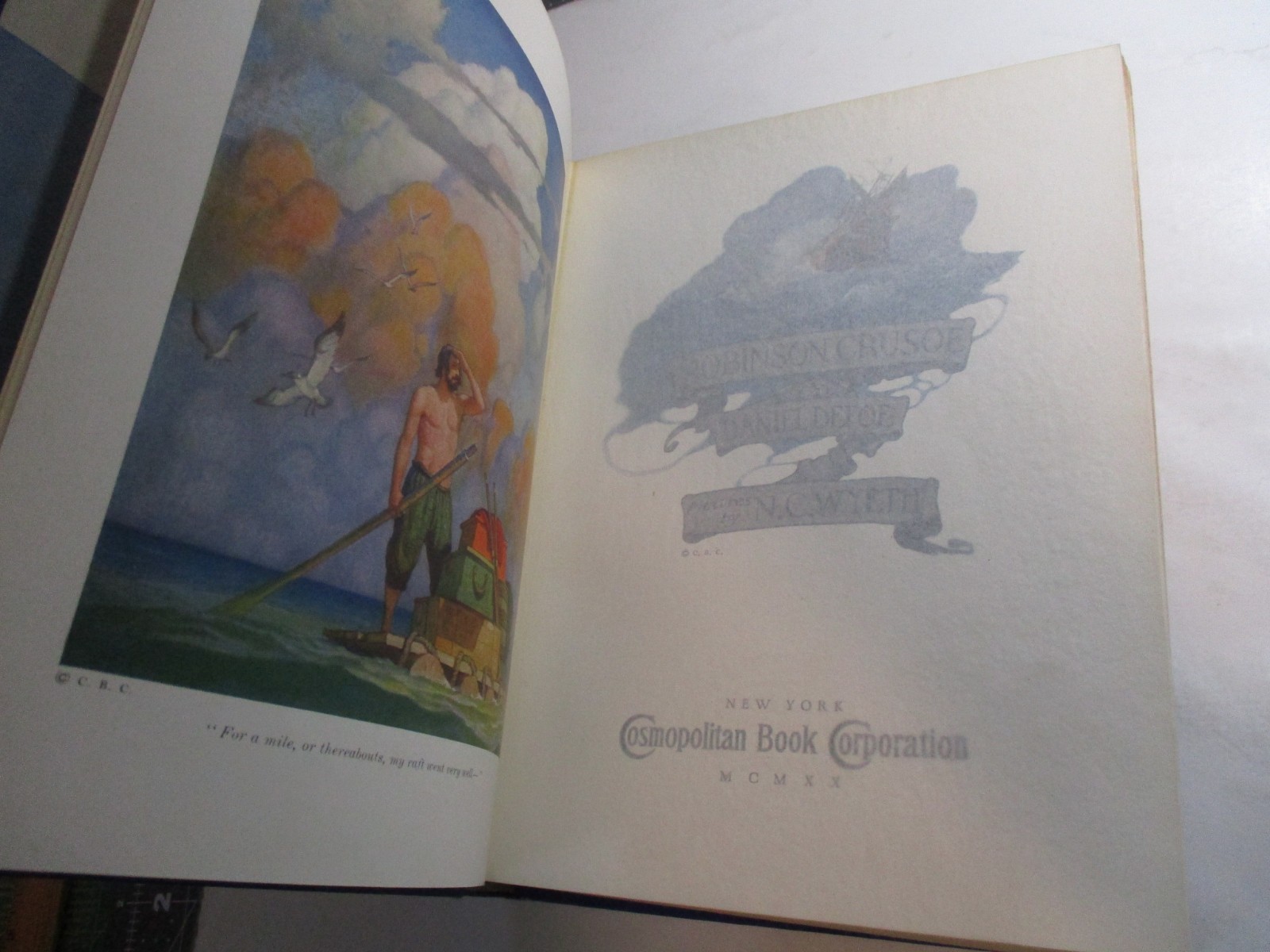 Robinson Crusoe, Daniel Defoe, N.C. Wyeth, Cosmopolitan Edition, 1920