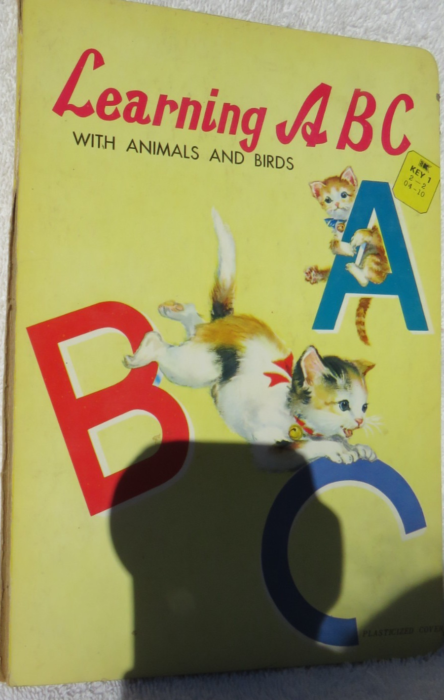 Learning ABC with Animals and Birds Vintage Children’s Board Book Doeisha Kresge