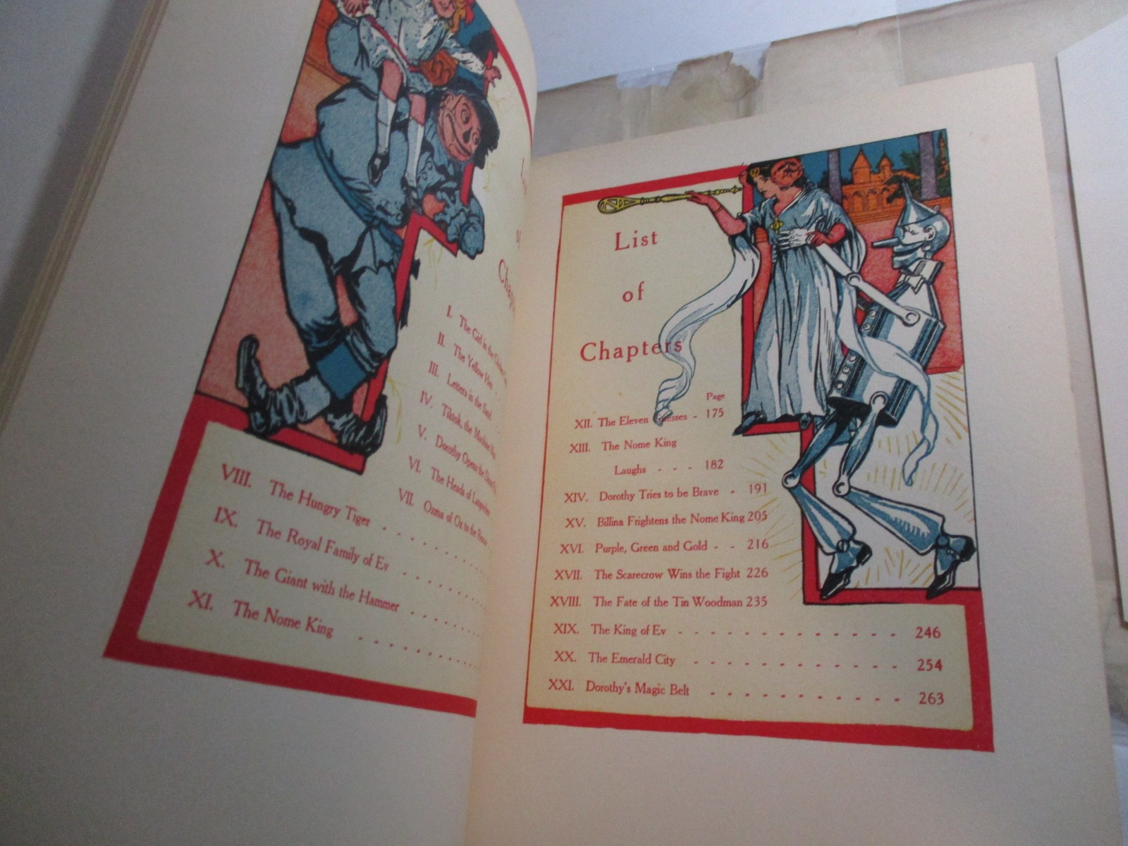 Ozma of Oz, L Frank Baum, Reilly & Lee, Color Art, DJ, 1920s Edition