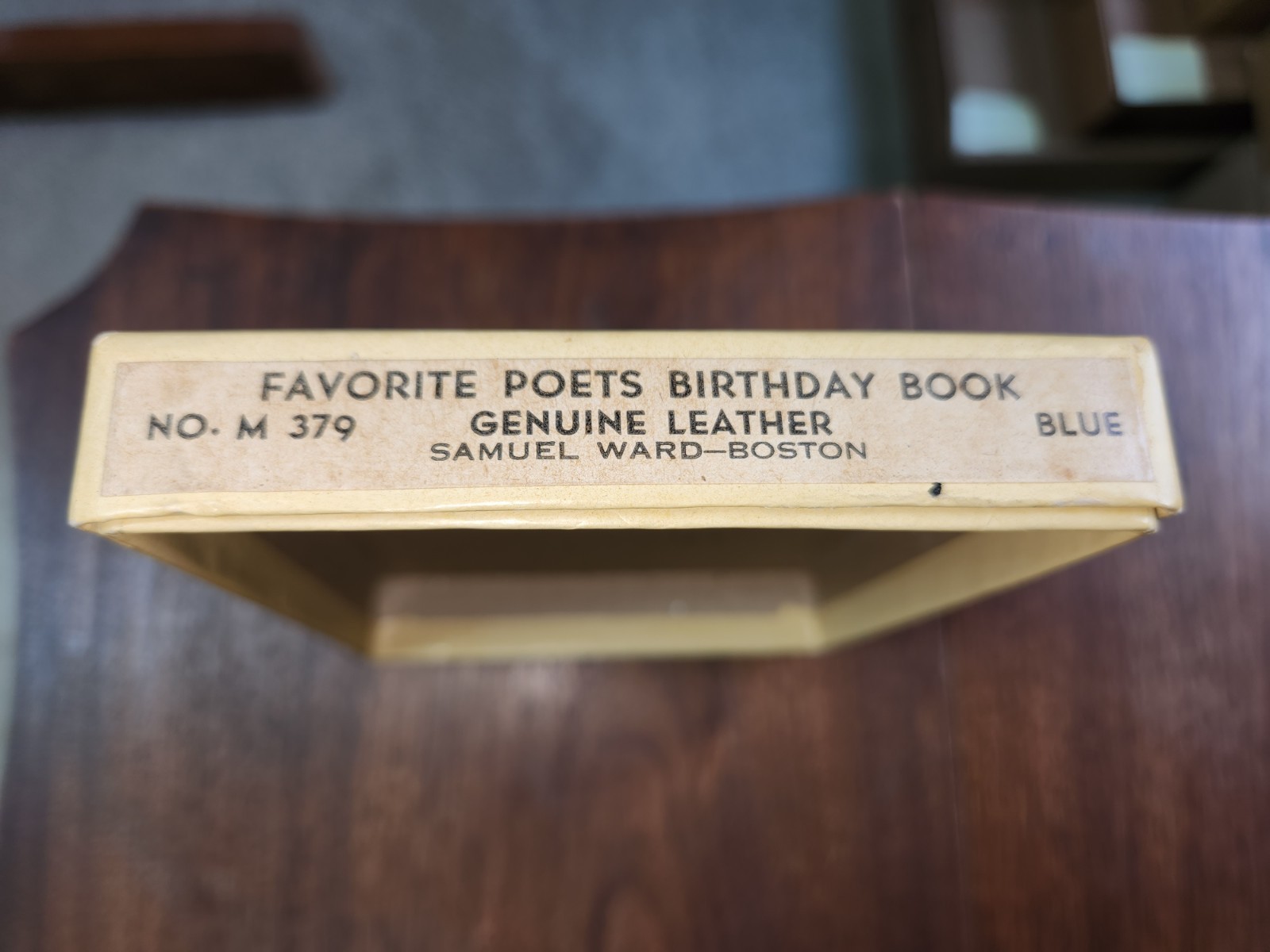 Vintage Samuel Ward Favorite Poets Birthday Book 1938, Leather Gold Embossed