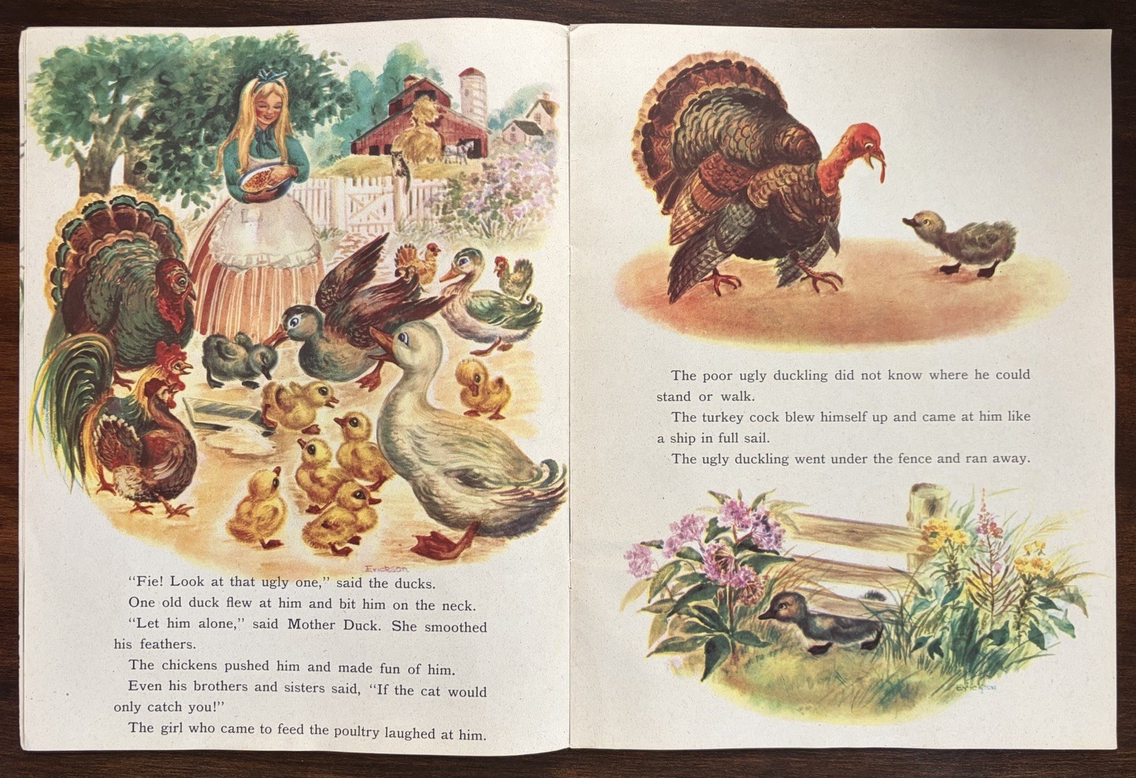 The Ugly Ducking By Phoebe Erickson, Vintage 1946 Children’s Press Paperback