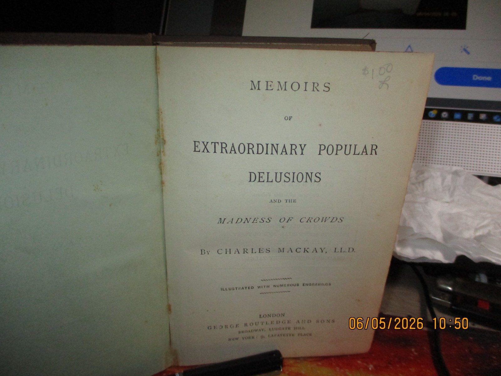 Extraordinary Popular Delusions by Charles MacKay–Unknown Edition