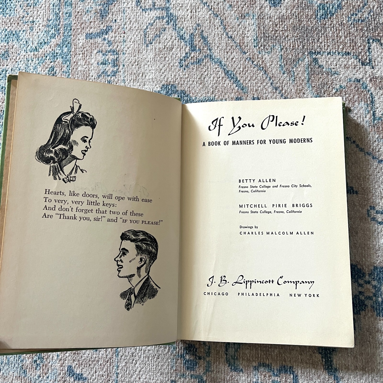If You Please Allen & Briggs Vintage Etiquette Book Vintage 1942 Hardcover
