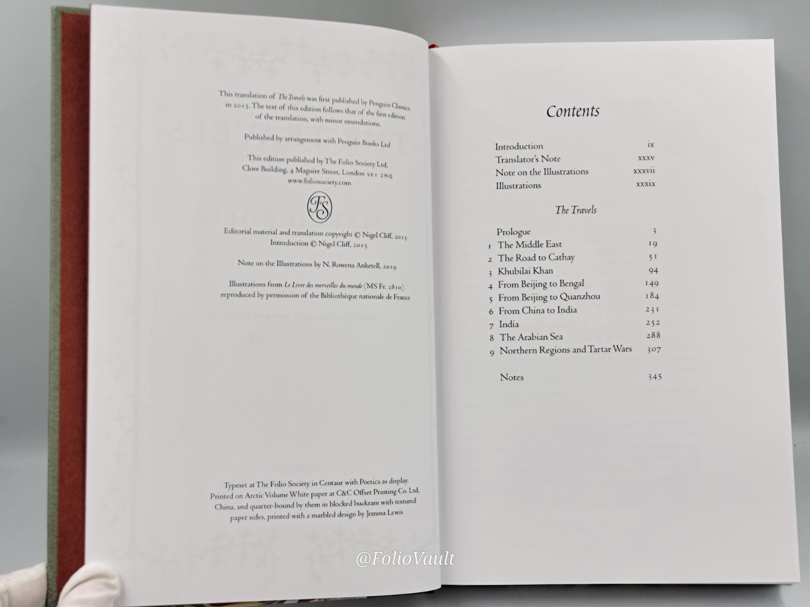 The Travels of Marco Polo – Nigel Cliff – Folio Society – 2019 1st edition – VGC