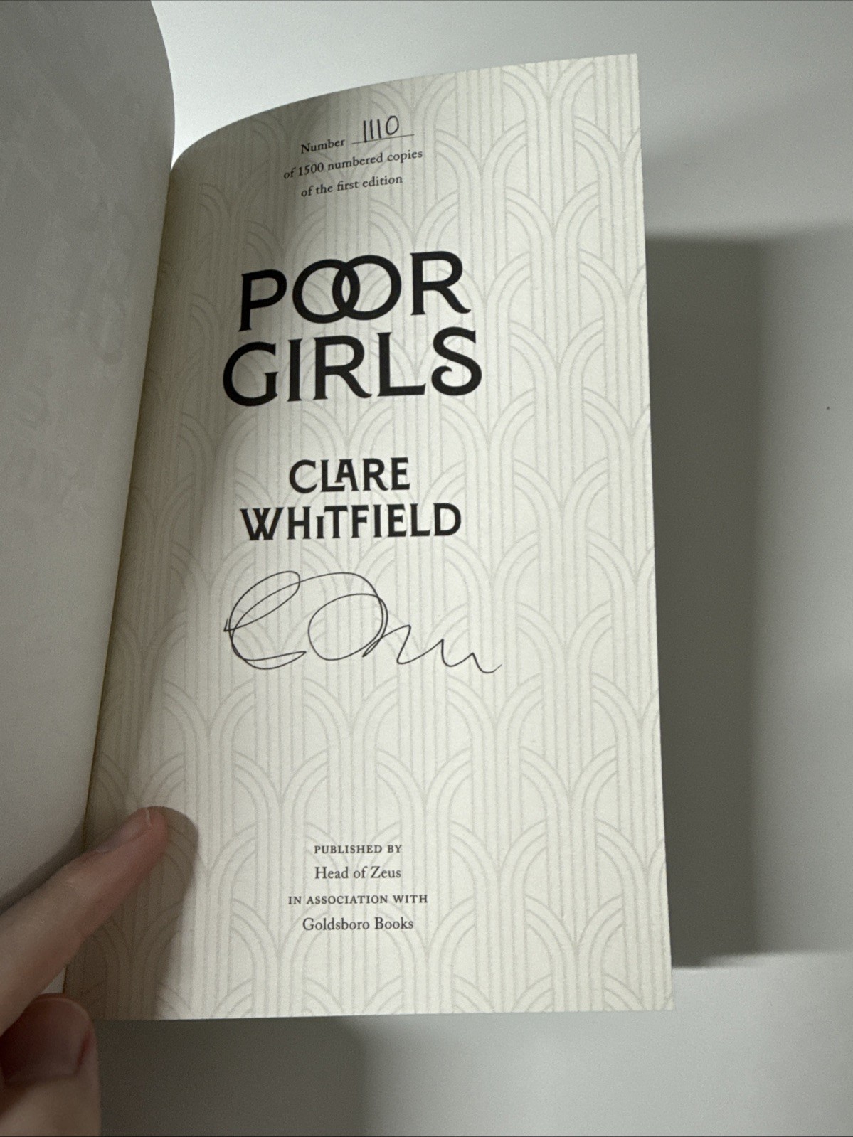 Poor Girls By Clare Whitfield 2024 Signed Goldsboro Exclusive