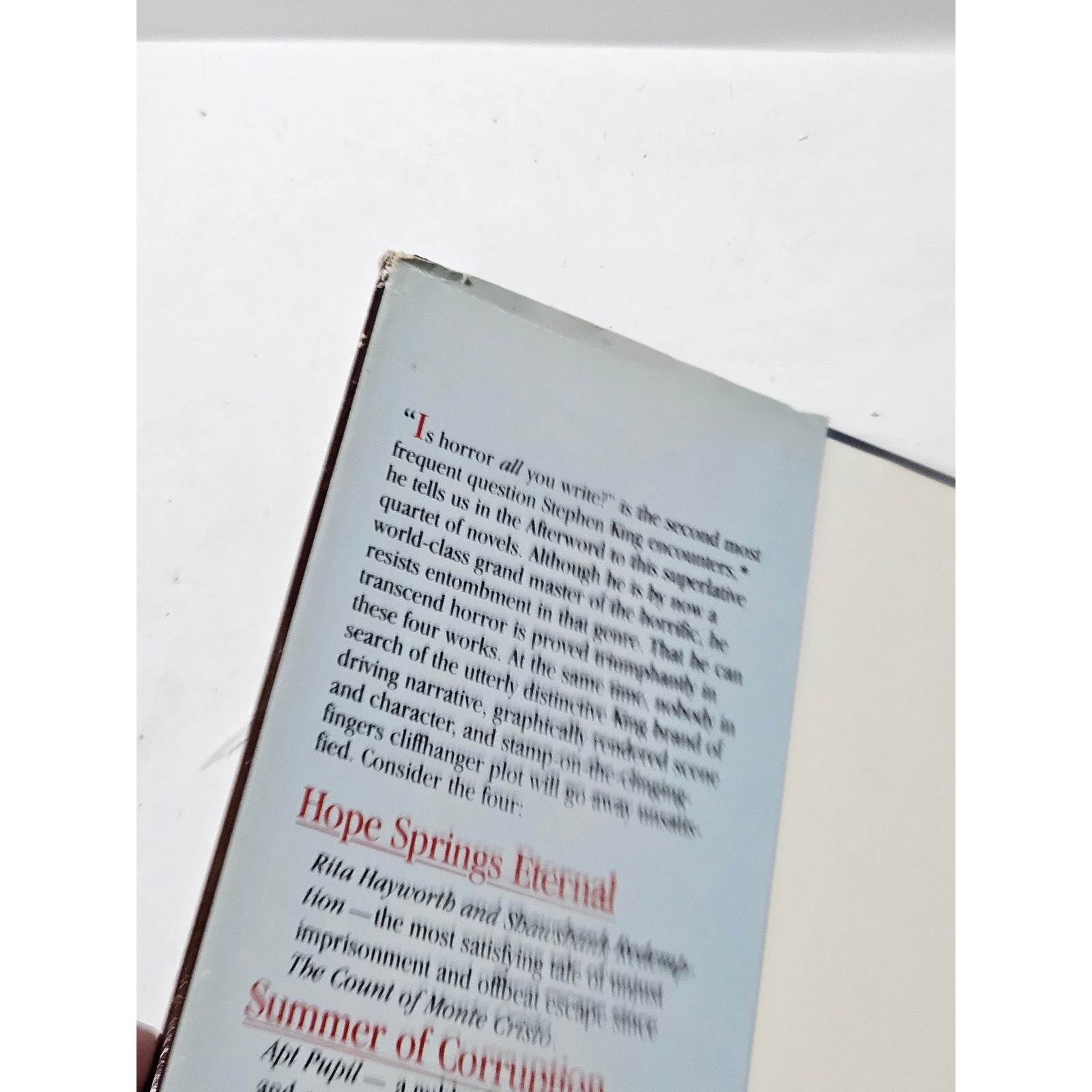 Different Seasons Hardcover Stephen King 1982 Viking Press BCE