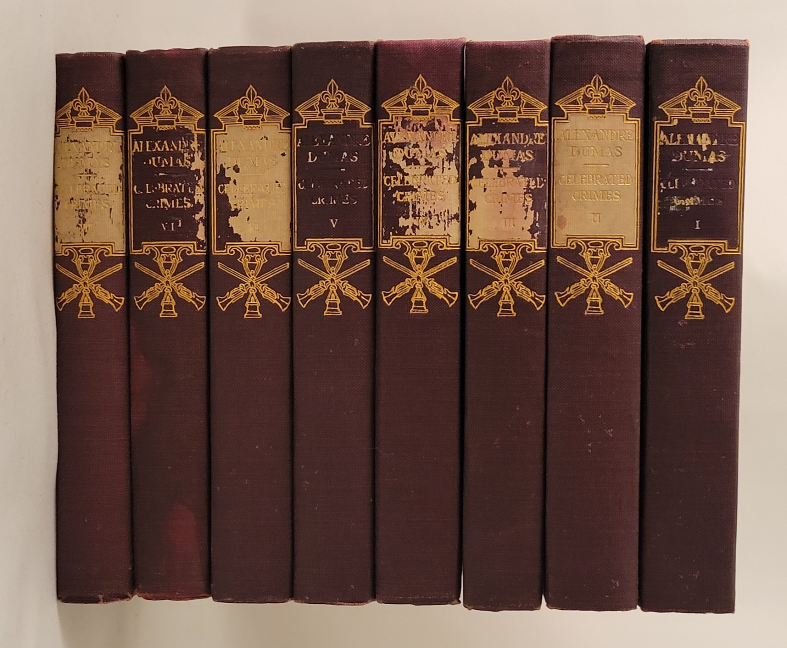 Alexandre Dumas Celebrated Crimes Series Volumes 1-8 (Complete), PF Collier 1910