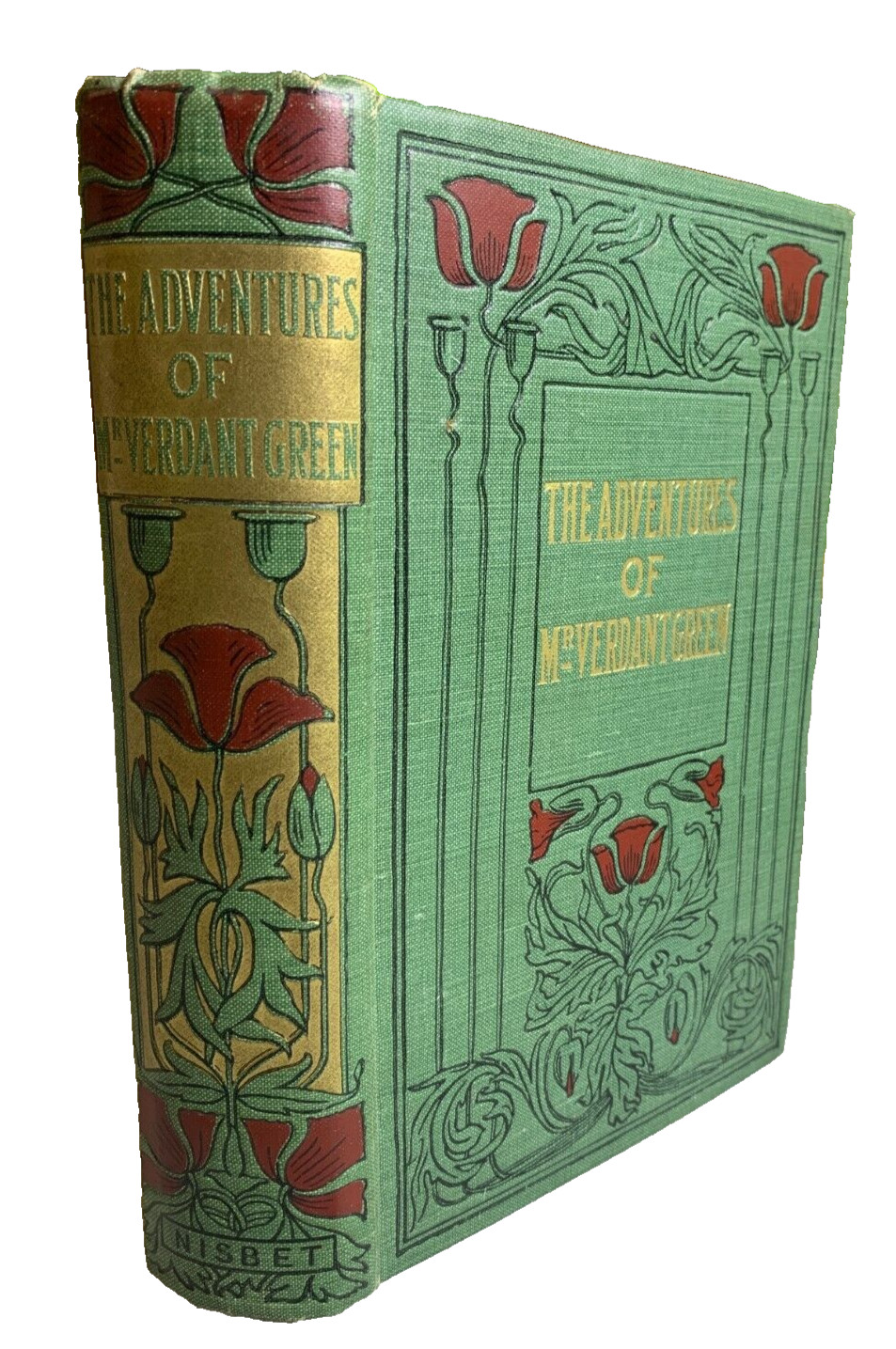 Antique Victorian Ornate Gilded Embossed Book The Adventures of Mr Verdant Green