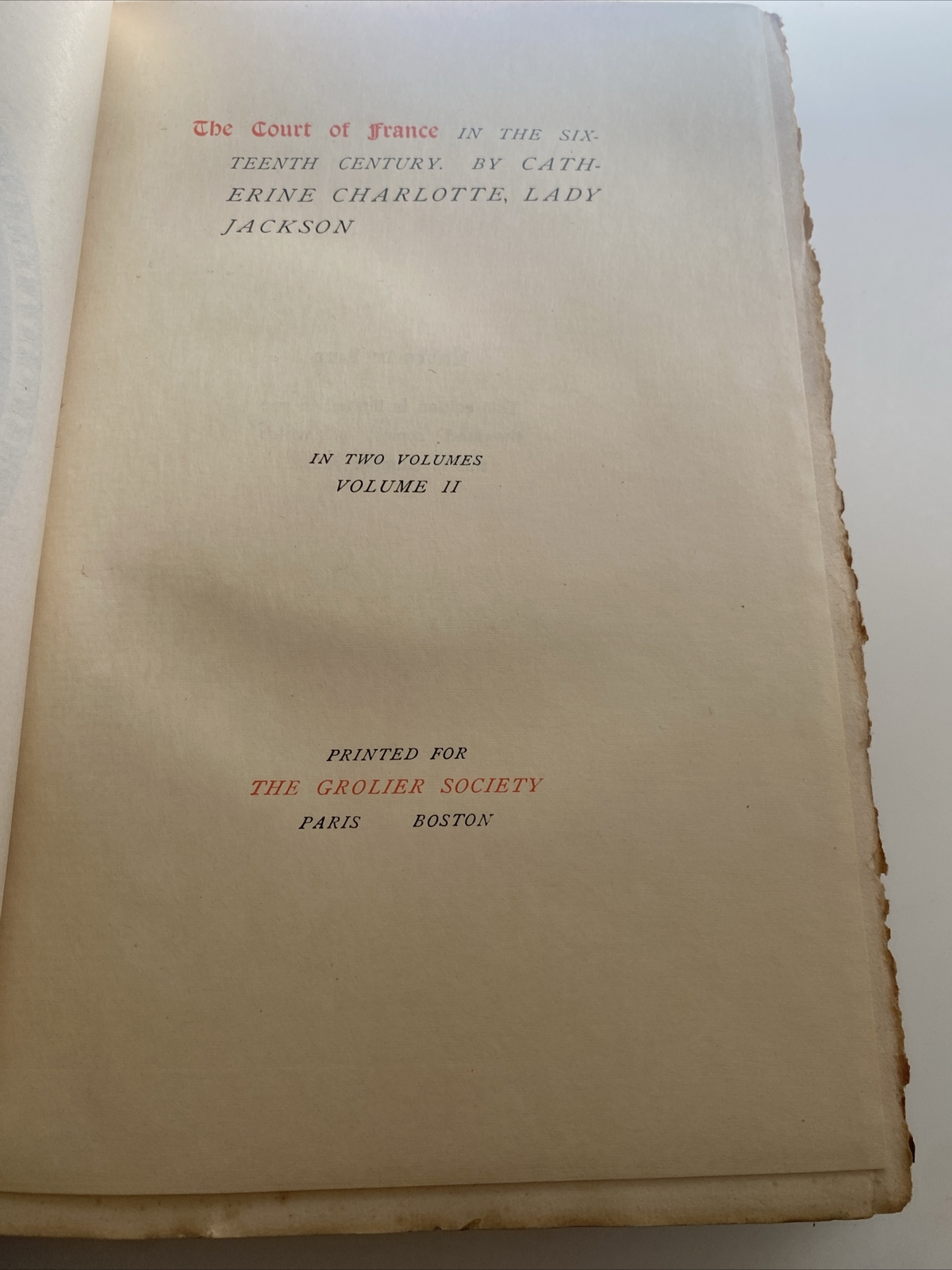 1896 Antique 📕 Honore De Balzac The The Court of France 🇫🇷 Vol 2 abj
