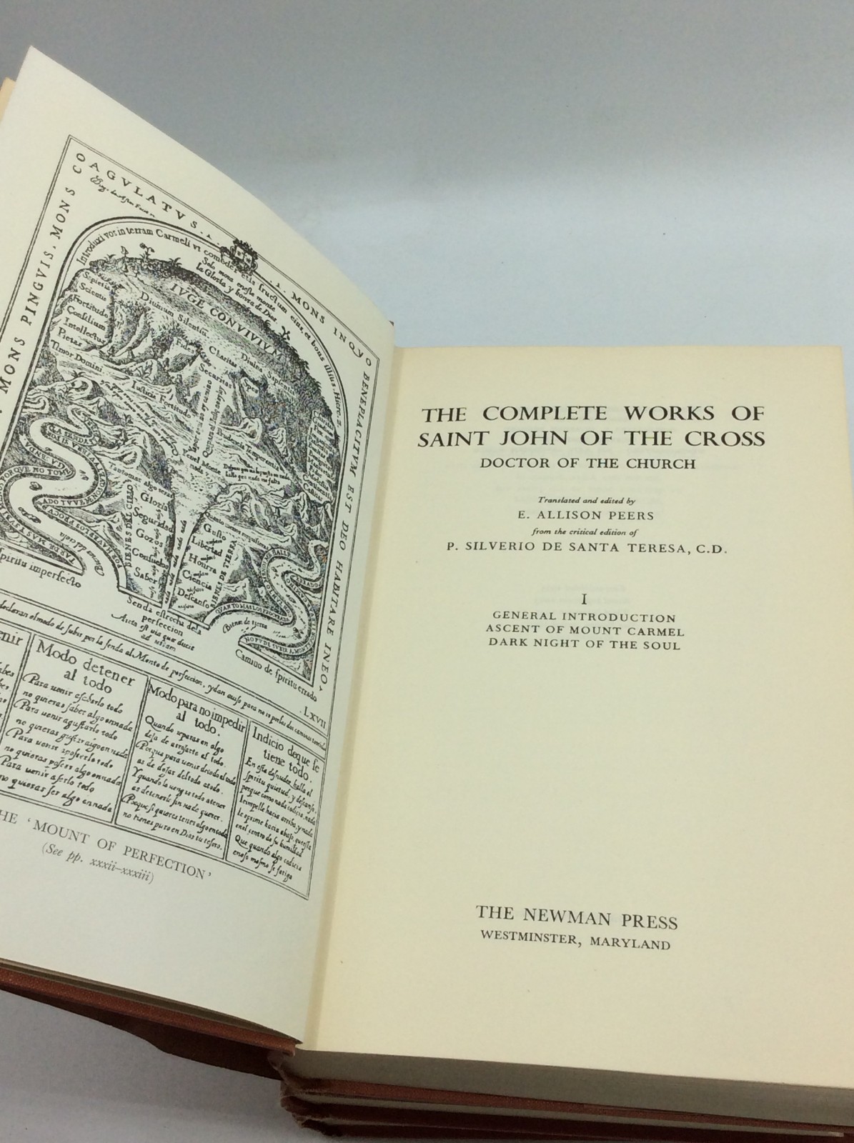 THE COMPLETE WORKS OF SAINT JOHN OF THE CROSS (3v) – 1957 – E. Allsion Peers