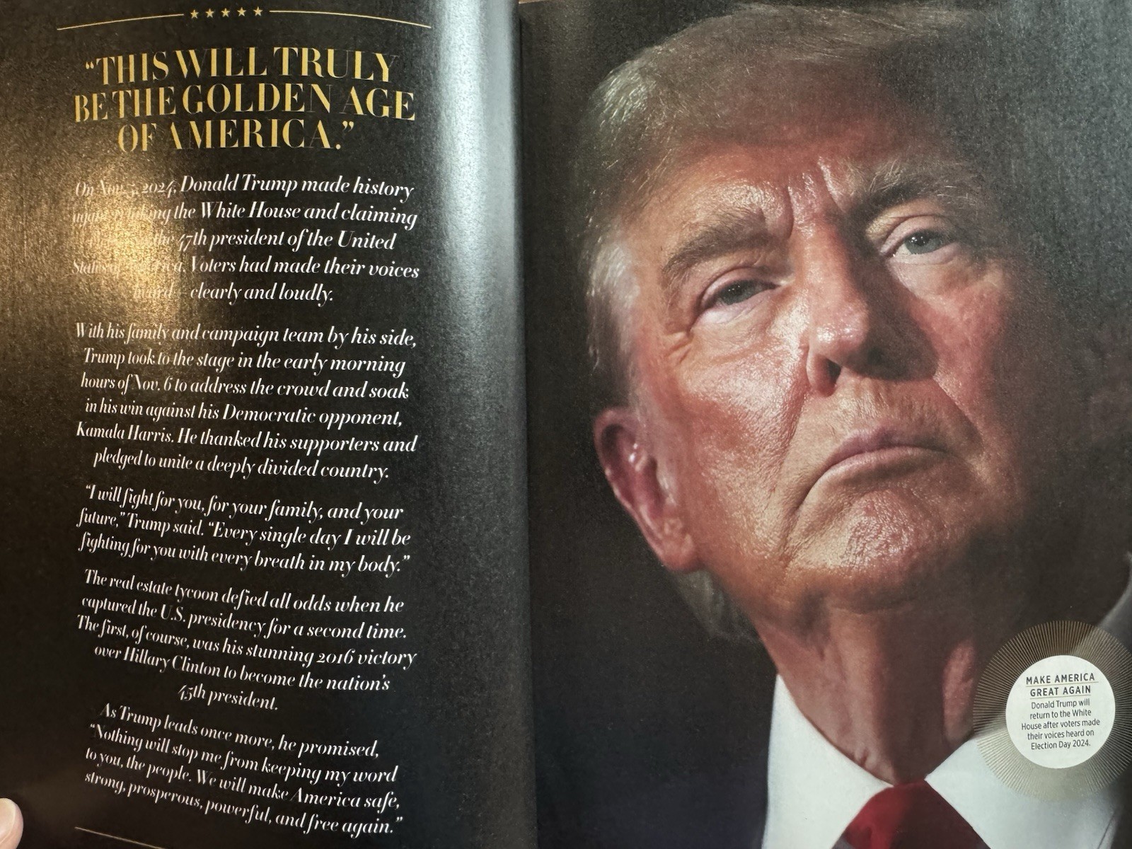 PRESIDENT TRUMP MAGAZINE A360 Media DONALD TRUMP Brand New MAGA