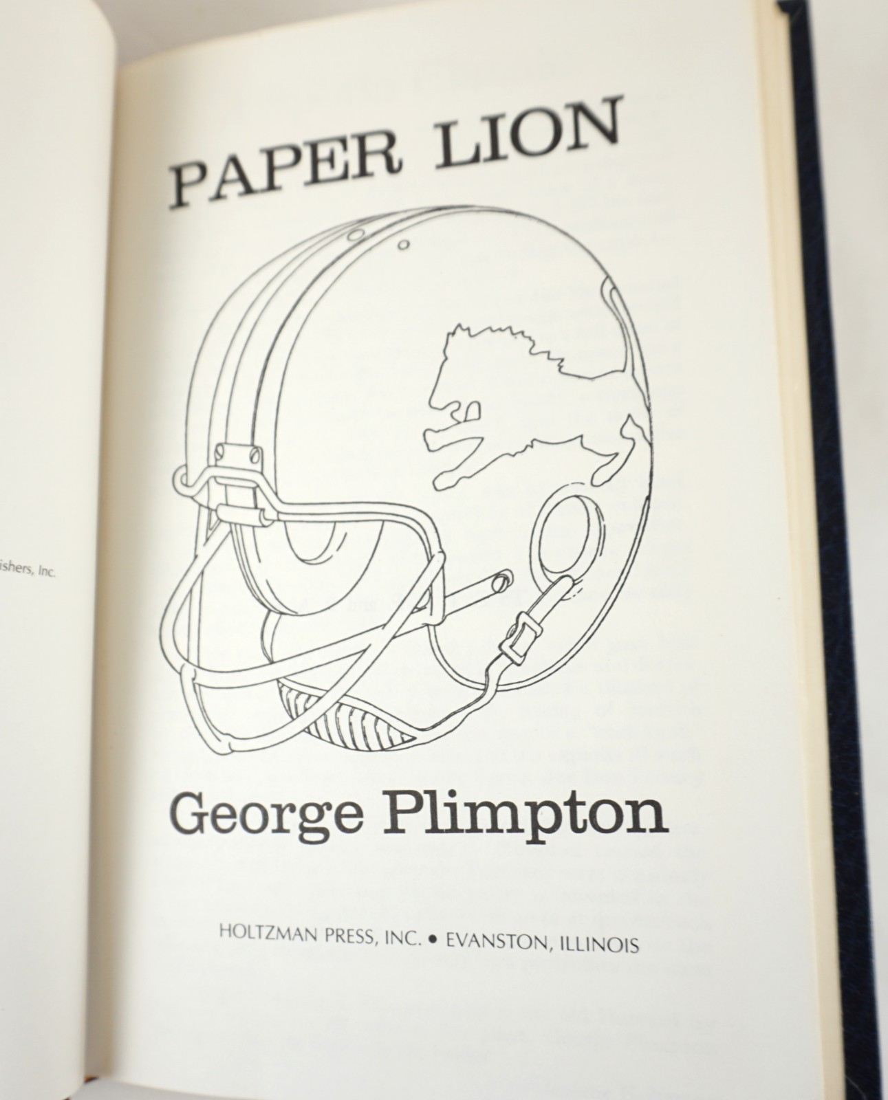 Paper Lion by George Plimpton Holtzman Press ©1965/1966 *Signed Luxury Edition