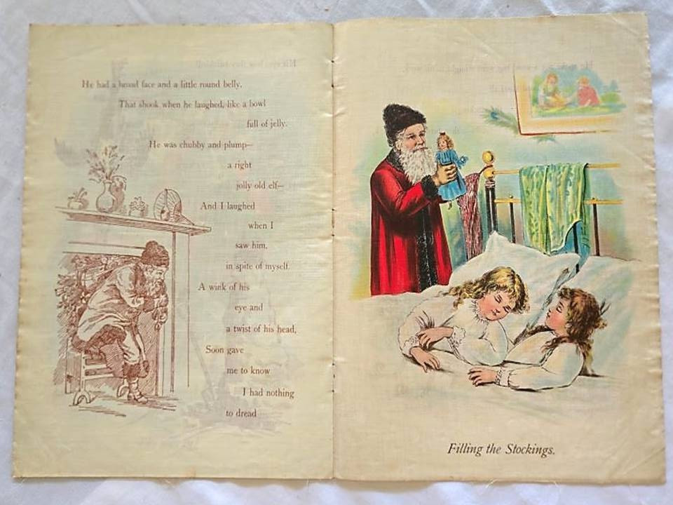 The Night Before Christmas Published by Raphael Tuck & sons late 1800’s linen