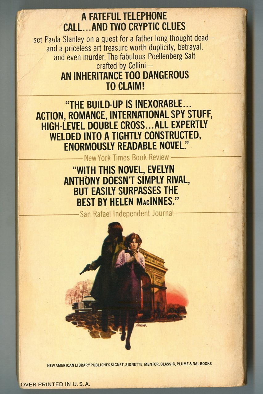 The POELLENBERG INHERITANCE by Evelyn Anthony! Vintage 1973 Signet PB Y-5420!
