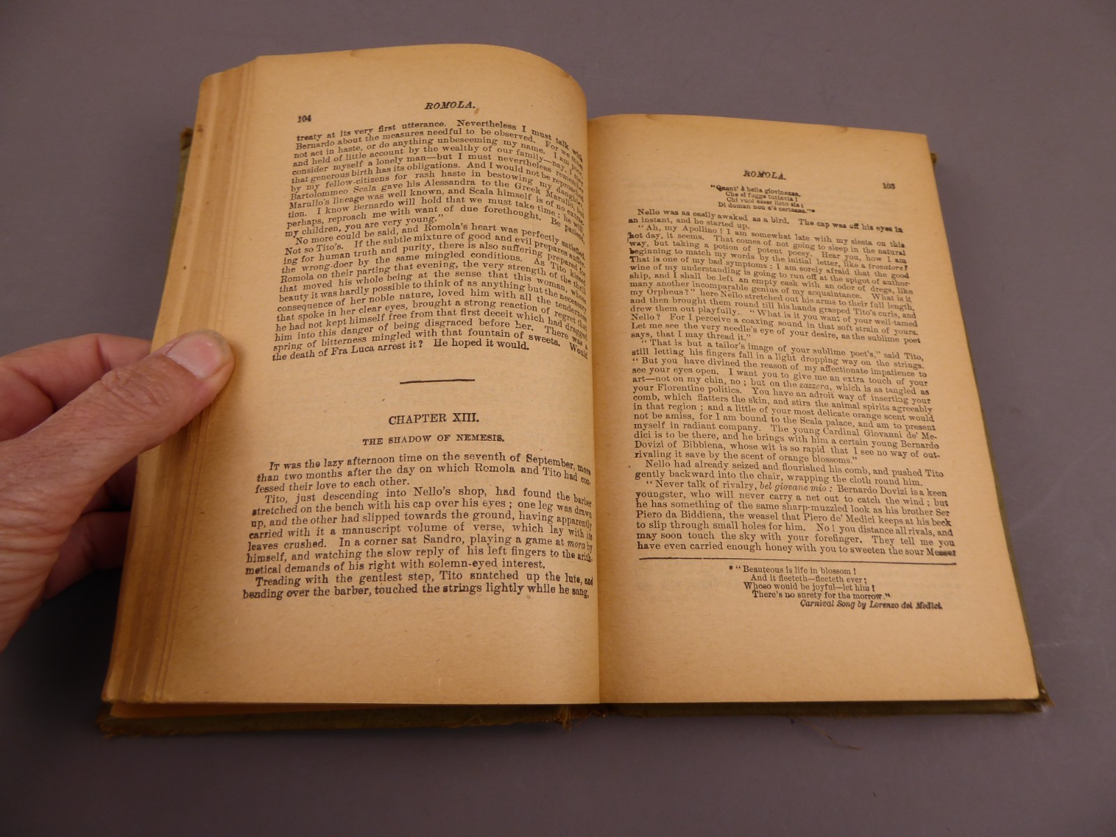 Romola by George Eliot Hardcover Antique Book Arlington Edition Victorian